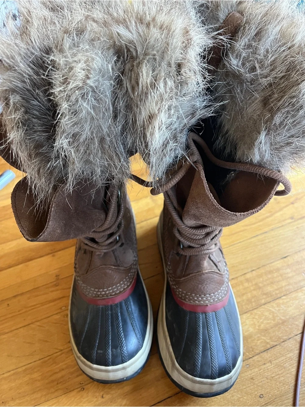 Sorel Joan of Arctic Brown Suede Waterproof Women's Winter snow Boots 8 39 ski